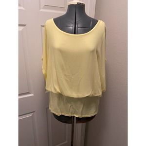 Yellow chiffon blouse